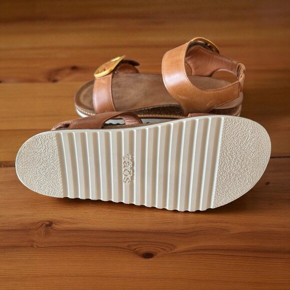 New In Box - Taos "On the Double" Sandals - Size 9-9.5 US, Caramel (sz EU 40) - Picture 4 of 8